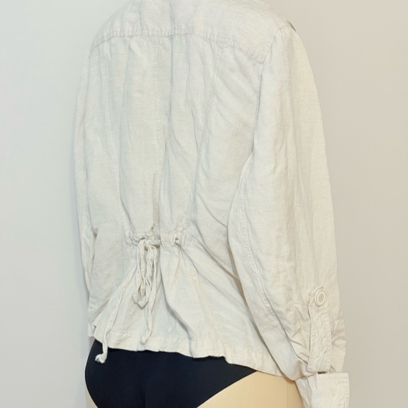 Linen button up jacket - Picture 4 of 9